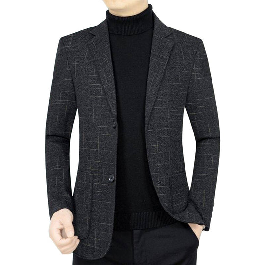Herren Slim-Fit Sakko aus Wollmischung mit dezentem Karomuster Shop Nory