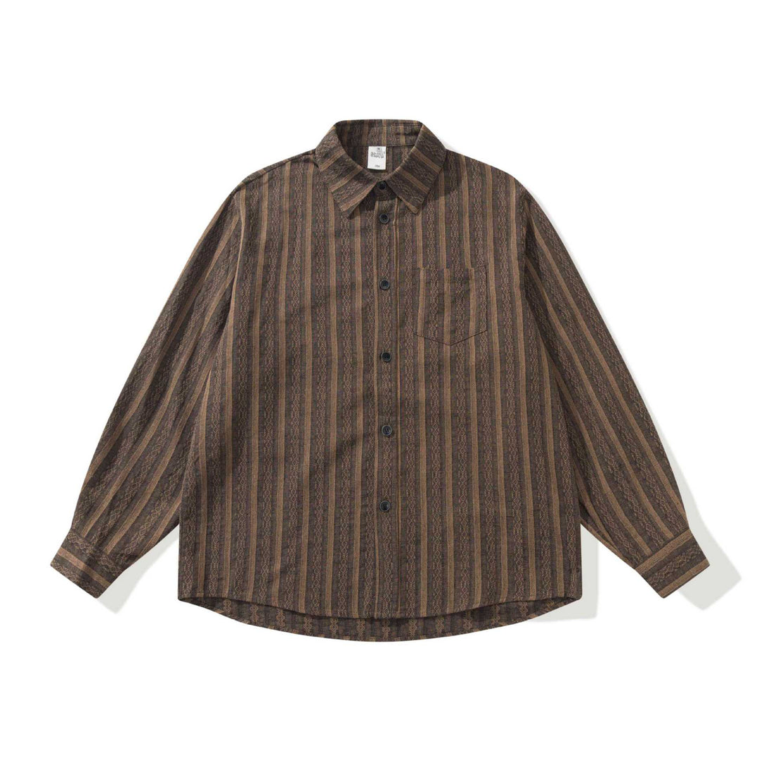 Unisex Lockeres Overshirt aus Leinenmischung mit Struktur und Brusttasche Shop Nory