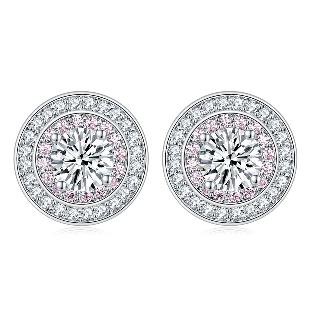 Damenschmuck Ohrringe mit funkelndem Zirkonia-Rahmen und eleganter Detailverarbeitung Shop Nory