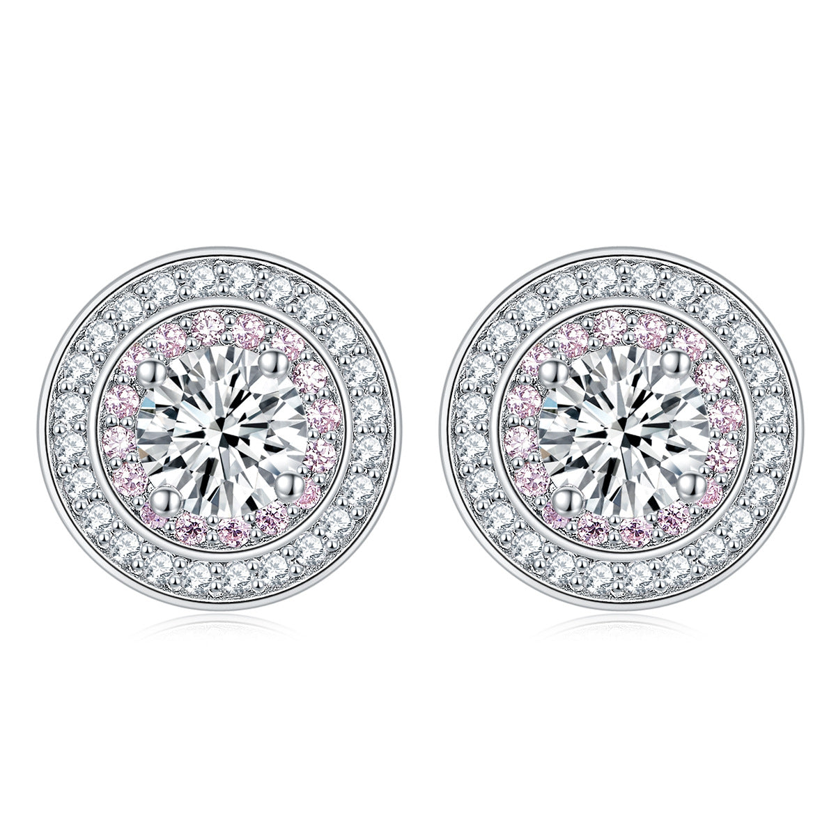 Damenschmuck Ohrringe mit funkelndem Zirkonia-Rahmen und eleganter Detailverarbeitung Shop Nory
