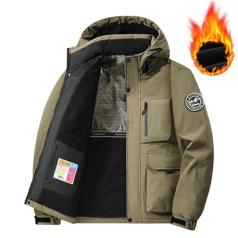 Herren Technischer Thermo-Parka mit Microfleece-Innenfutter und Utility-Taschen Shop Nory