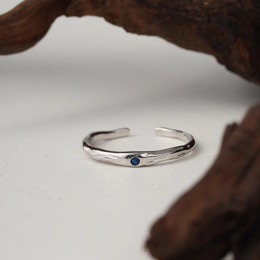 Damen Offener Ring mit einzigartigem Schlangendesign und buntem Stein Shop Nory
