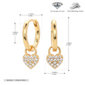 Damen Ohrhänger mit funkelndem Herzanhänger und hochwertigem 925 Sterlingsilber Shop Nory