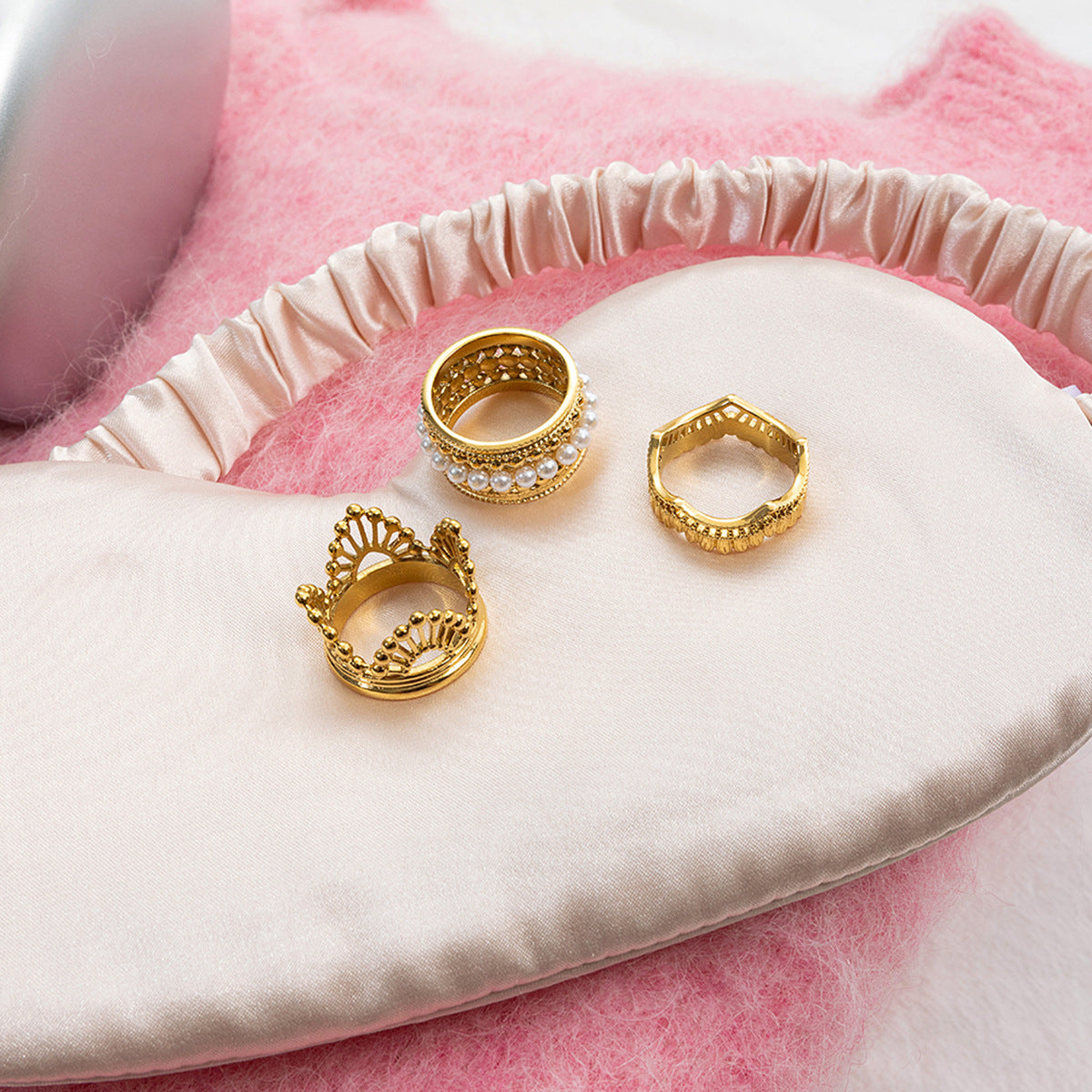 Damen Eleganter Ring im Krone-Design aus hypoallergenem Edelstahl Shop Nory