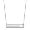 Damen Halskette mit personalisierbarem Anhänger und Herz-Detail Shop Nory
