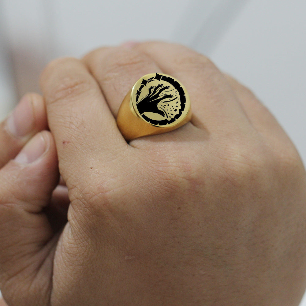Herren Siegelring mit kunstvollem Handmotiv Shop Nory