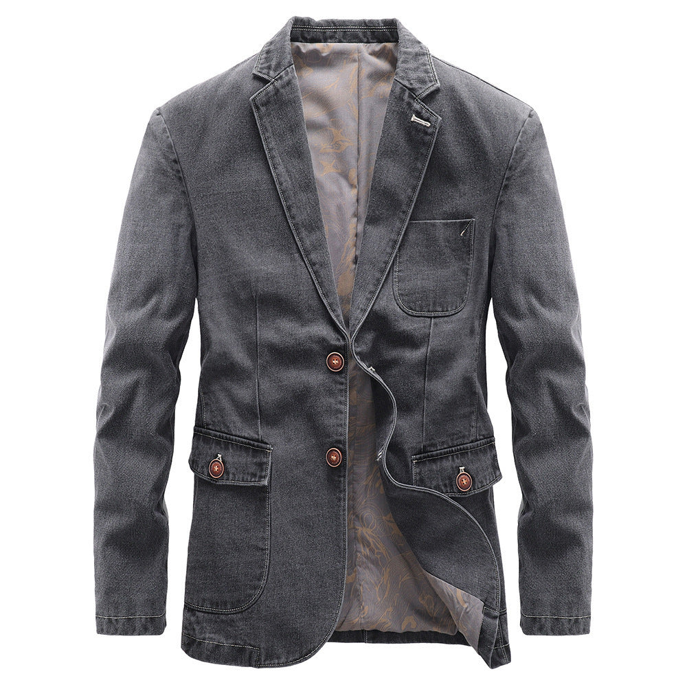 Herren Leichtes Jeans-Sakko mit aufgesetzten Taschen Shop Nory