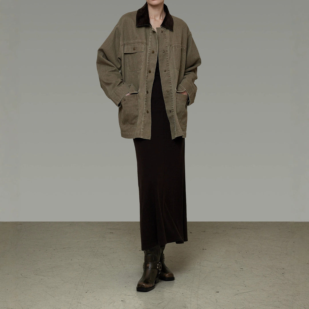 Damen lässige Utility-Jacke Shop Nory