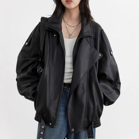 Damen Stilvolle Lederjacke Shop Nory