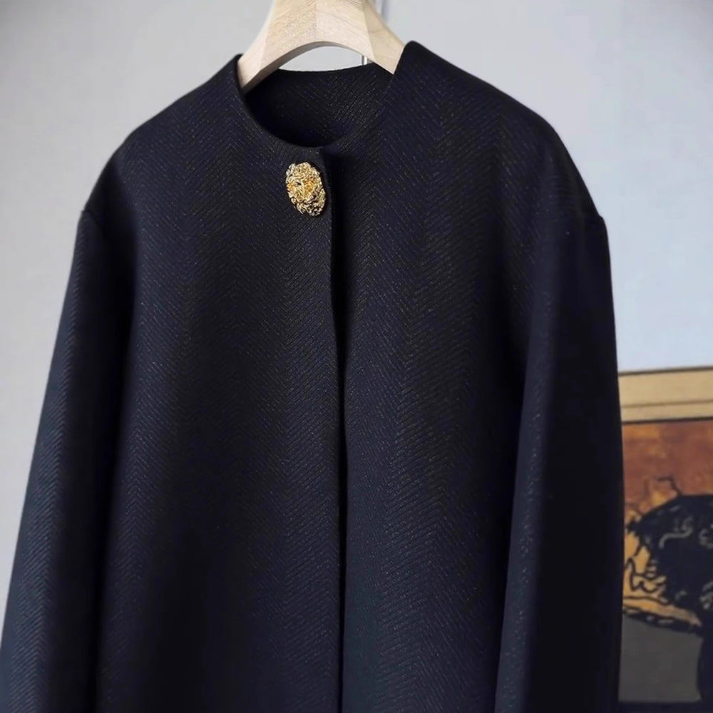 Damen Eleganter Kurzblazer mit Schmuckknopf Shop Nory