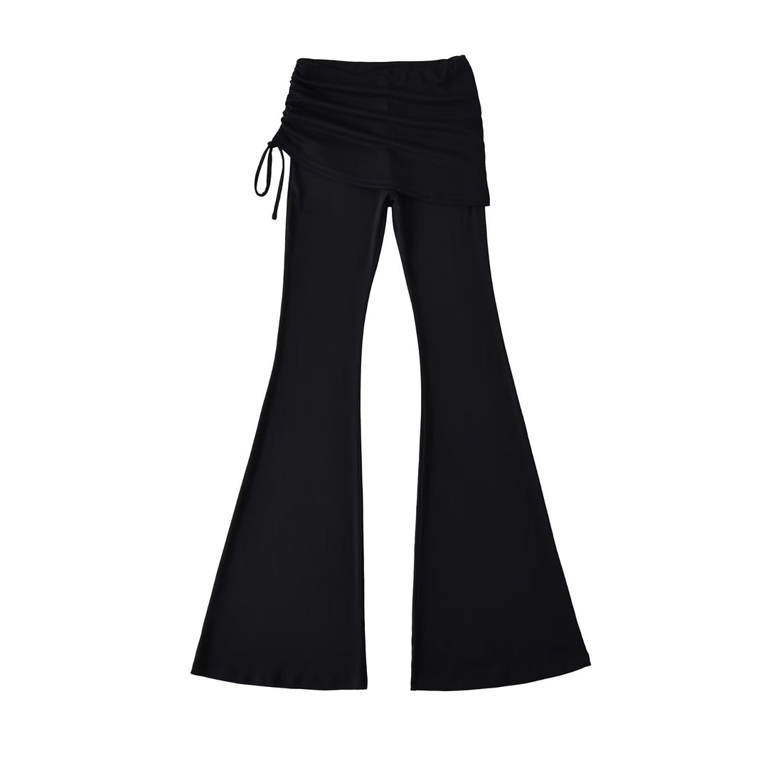 Damen Schlaghose mit integrierter Mini‑Rock‑Überlage und Kordelzug Shop Nory