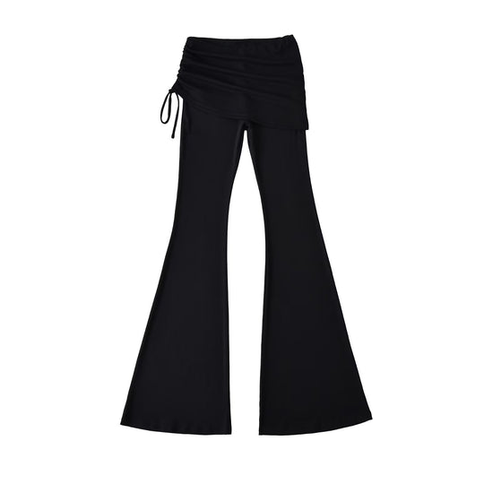 Damen Schlaghose mit integrierter Mini‑Rock‑Überlage und Kordelzug Shop Nory