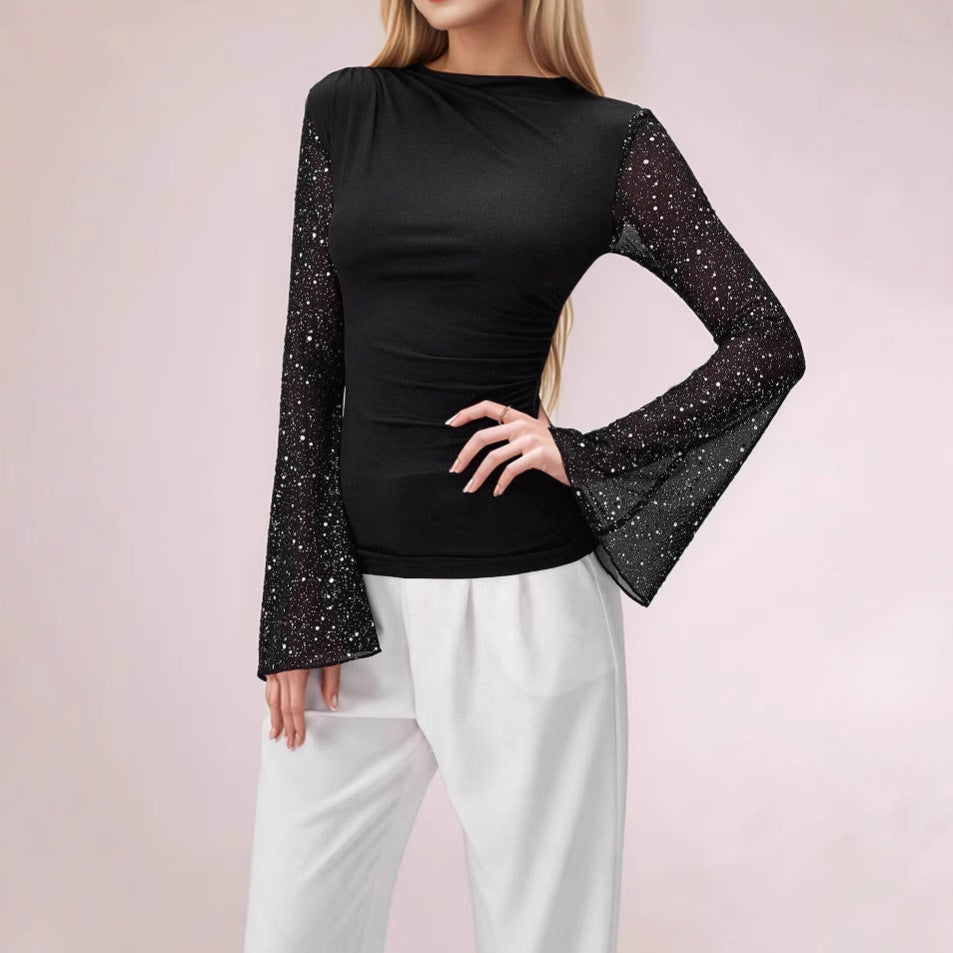 Damen Elegantes Oberteil mit Glitzer