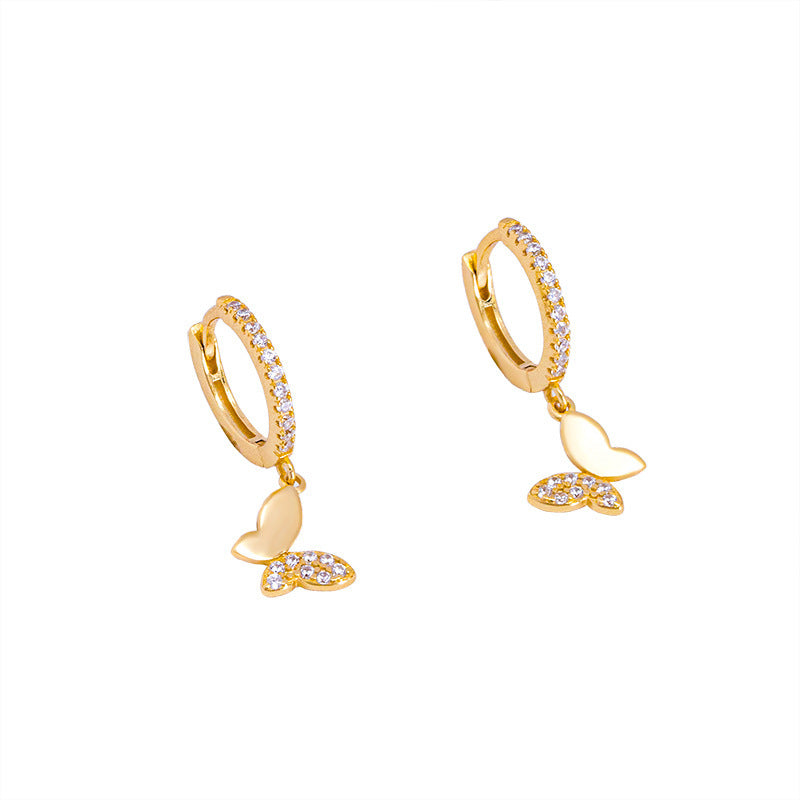 Damen Ohrhänger mit elegantem Schmetterlingsdesign und funkelnden Details Shop Nory