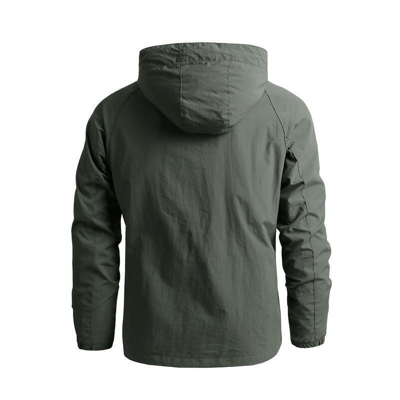 Herren Tactical-Urban Übergangsjacke mit Kapuze, Mesh-Innenfutter und verdeckten Reißverschlusstaschen Shop Nory