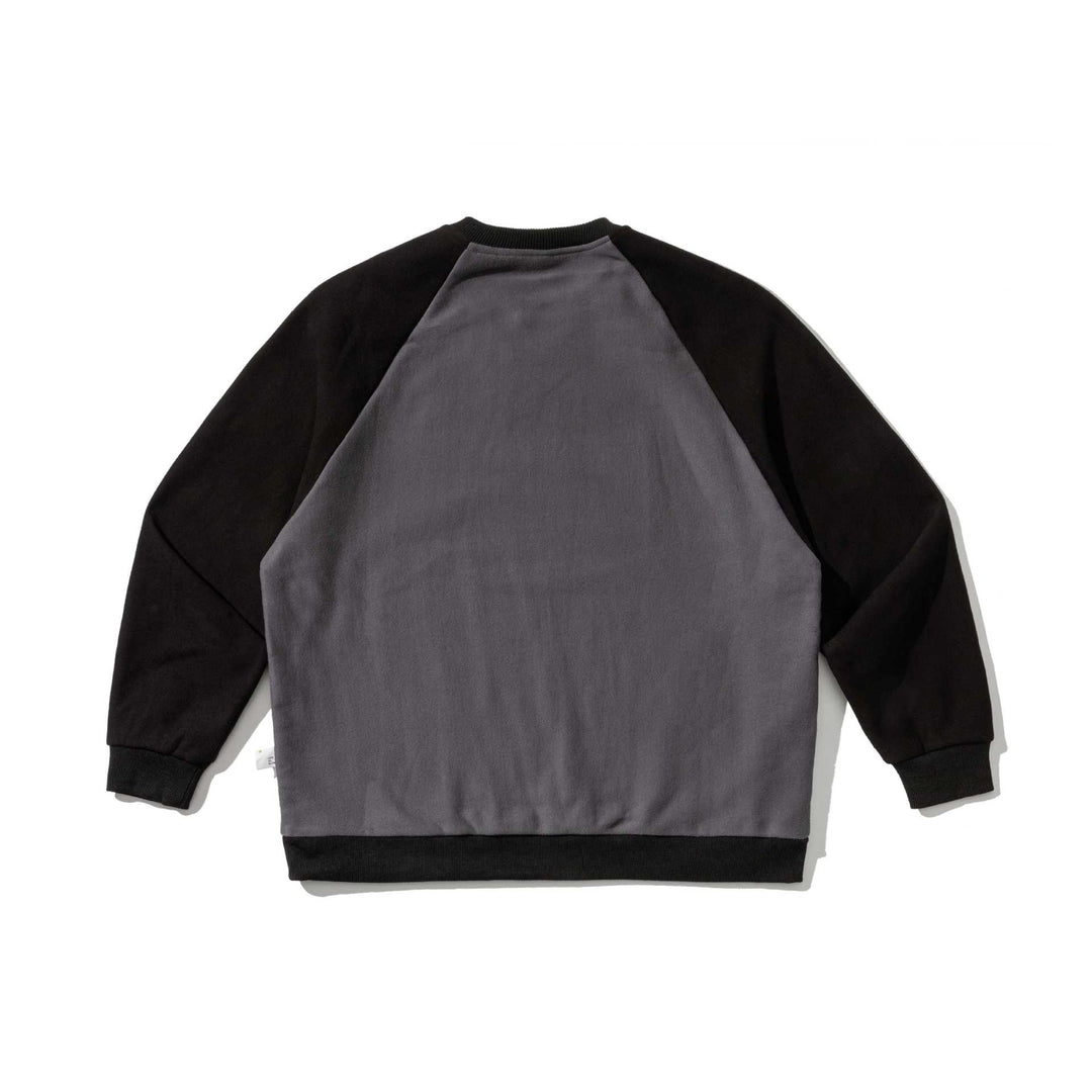 Herren Raglan-Sweatshirt mit gesticktem Logo und Kontrastärmeln aus leichtem Frottee Shop Nory