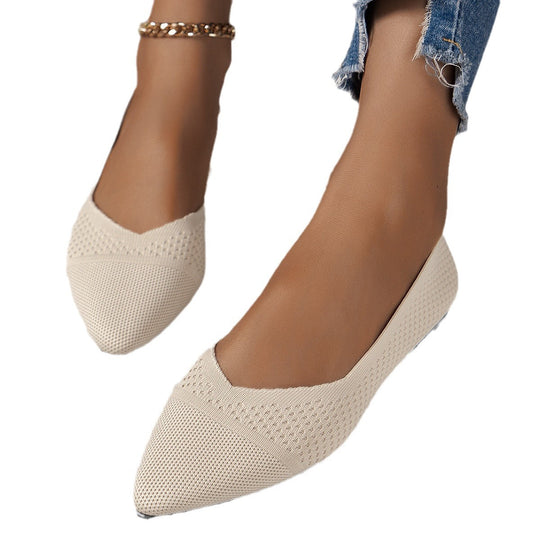 Damen elegante spitze Ballerinas mit atmungsaktivem Obermaterial