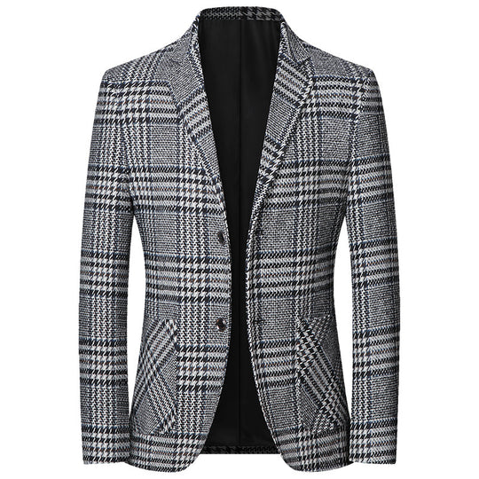 Herren Glencheck-Sakko Slim Fit aus Wollmischung mit dezentem Overcheck Shop Nory