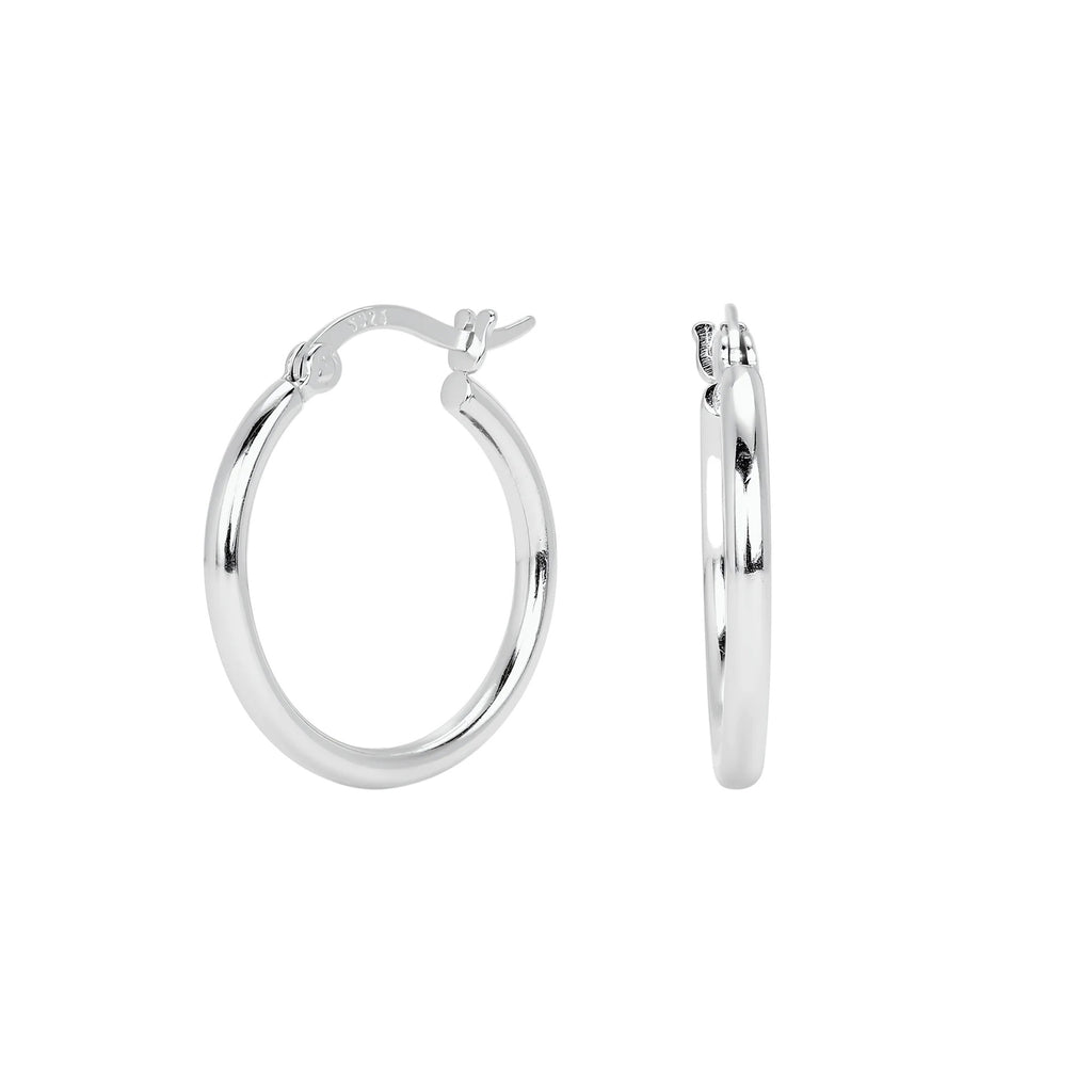 Damen Creolen im eleganten, minimalistischen Design aus 925 Sterling Silber Shop Nory
