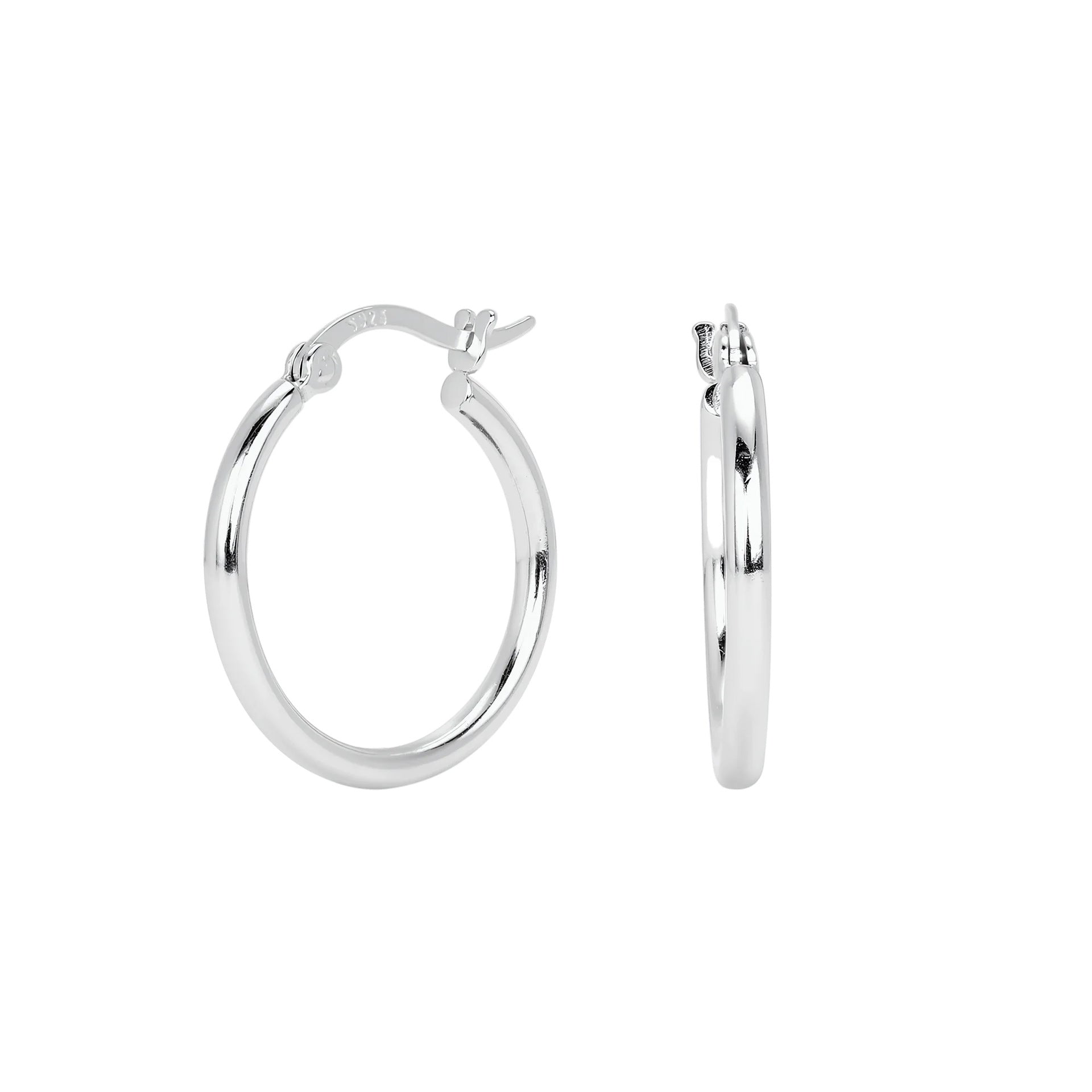 Damen Creolen im eleganten, minimalistischen Design aus 925 Sterling Silber Shop Nory