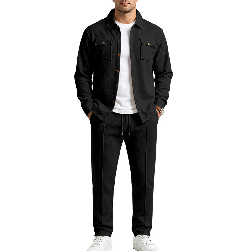 Herren Overshirt- und Jogger-Set aus strukturierter Strickqualität Shop Nory