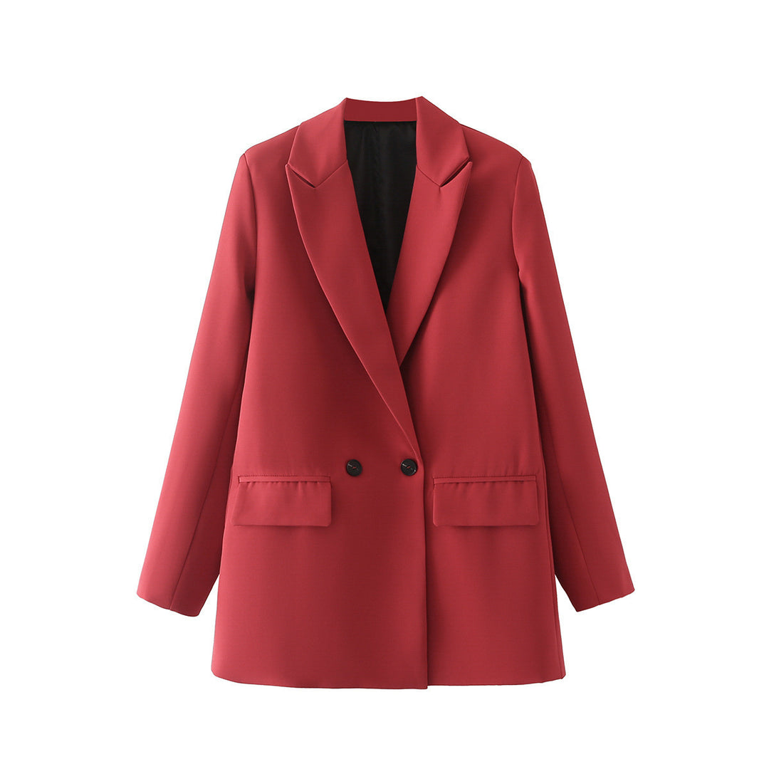 Damen Oversize Doppelreihiger Blazer mit fallendem Revers und weicher Innenfütterung Shop Nory