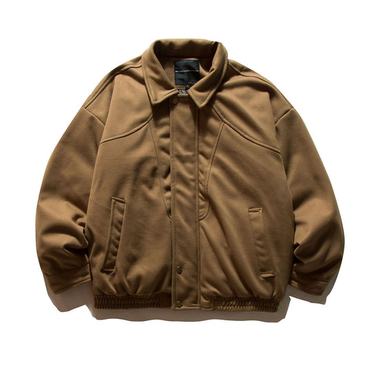 Herren Wattierte Bomberjacke im Oversize‑Stil mit Hemdkragen und elastischem Saum Shop Nory