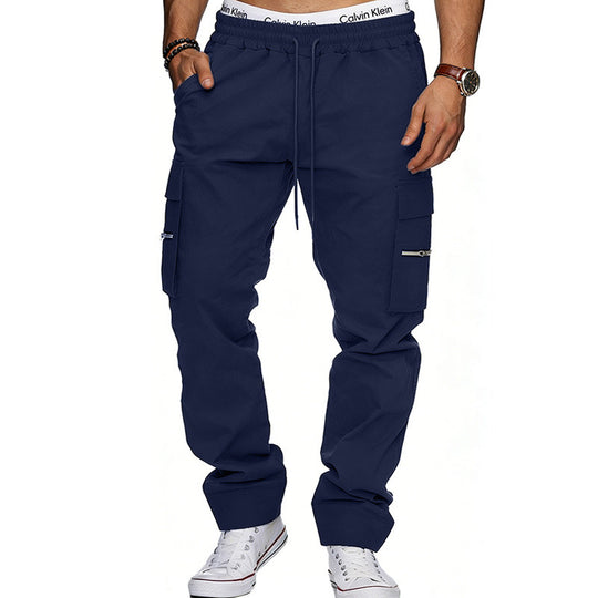 Herren Cargojogginghose mit elastischem Bund, Kordelzug und Reißverschlusstaschen Shop Nory