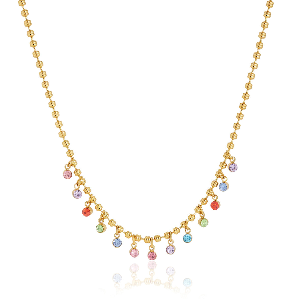 Damen elegante Halskette mit filigranem Gliederdesign Shop Nory