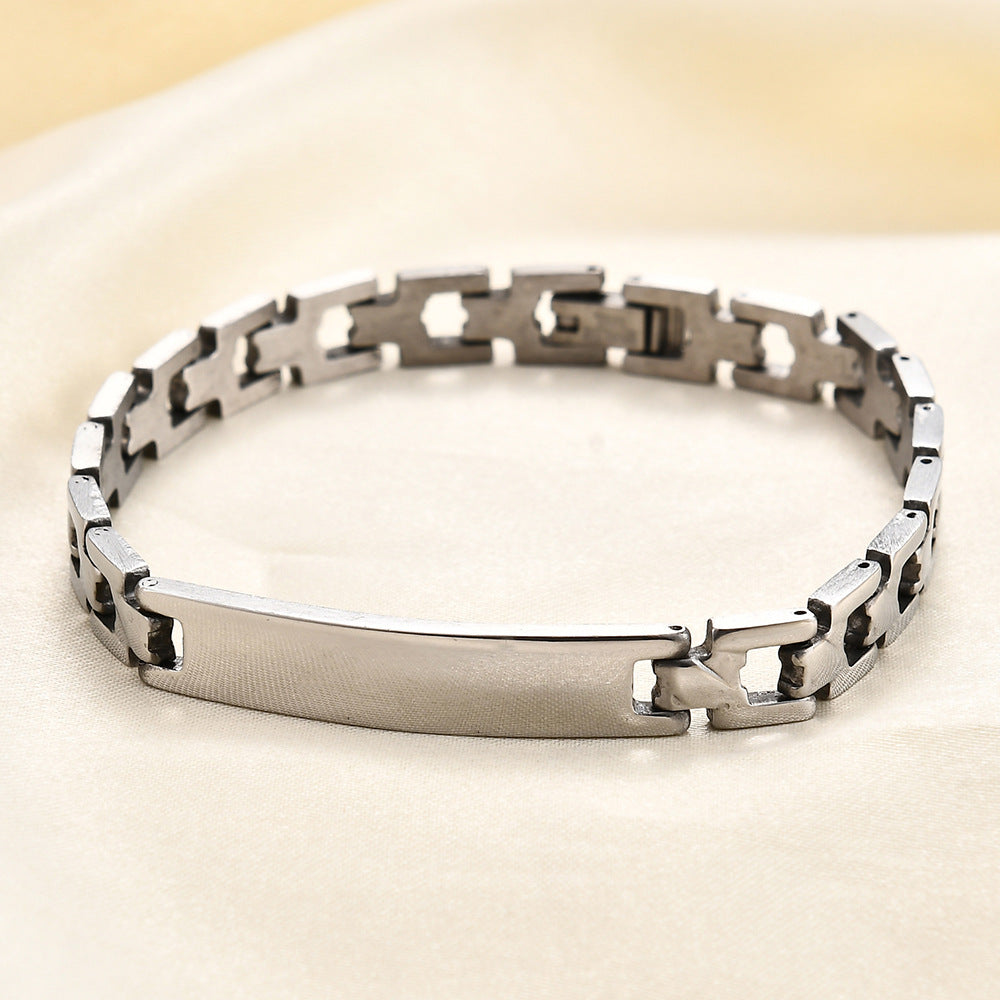 Herren Edelstahl-Armband mit modernem Gliederdesign Shop Nory