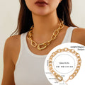 Damen Chunky Halskette mit Gliederdesign und dekorativem Schloss