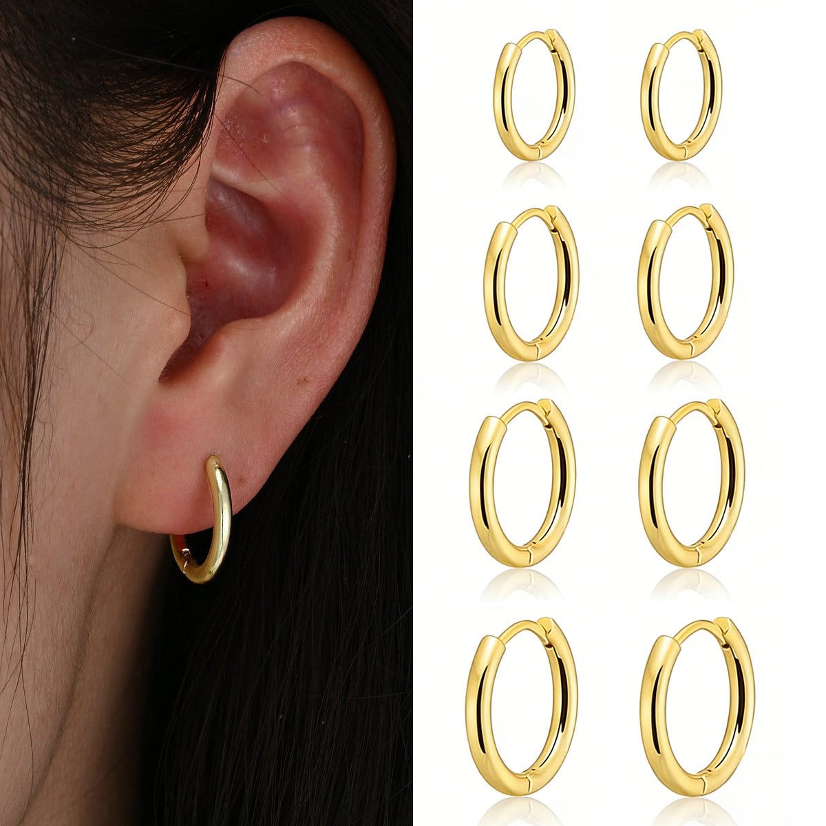 Damen Creolen Ohrringe Set mit elegantem Design Shop Nory