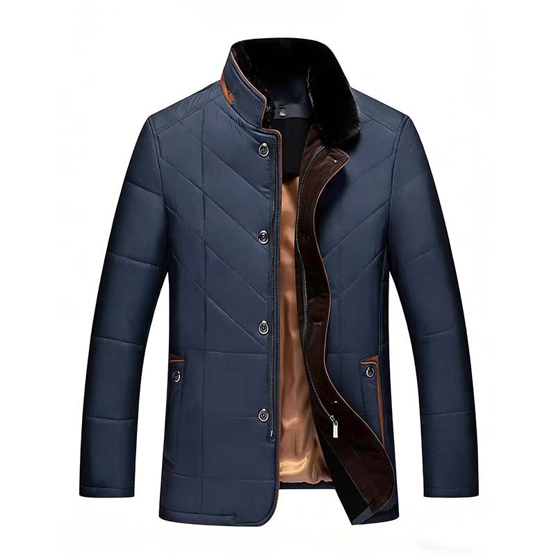 Herren Wattierte Steppjacke mit Stehkragen und Zwei-Wege‑Innenreißverschluss Shop Nory