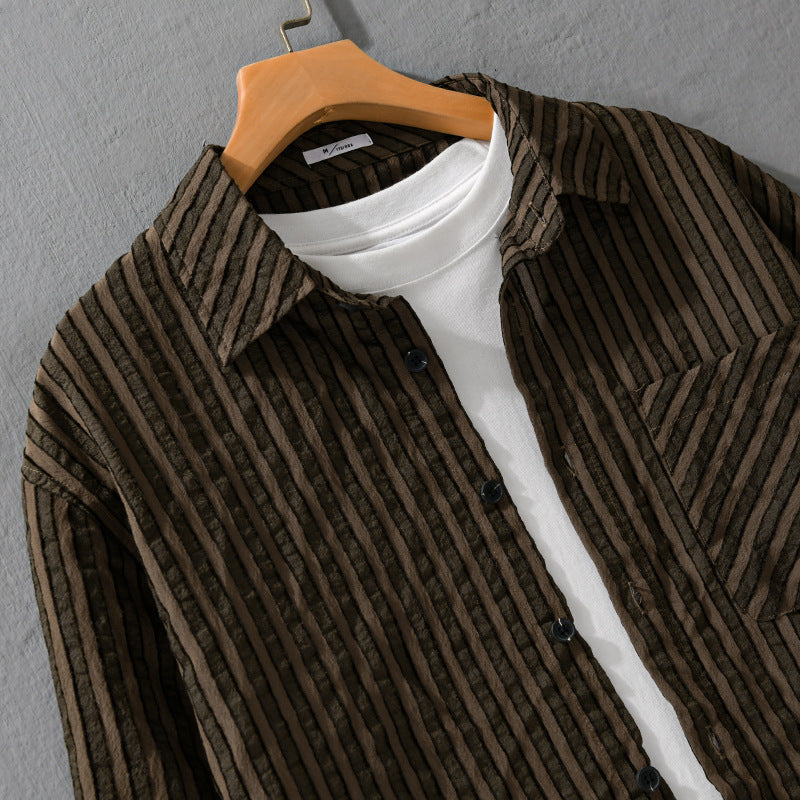 Herren Strukturierter Cord-Overshirt im Relaxed-Fit mit aufgesetzter Brusttasche Shop Nory