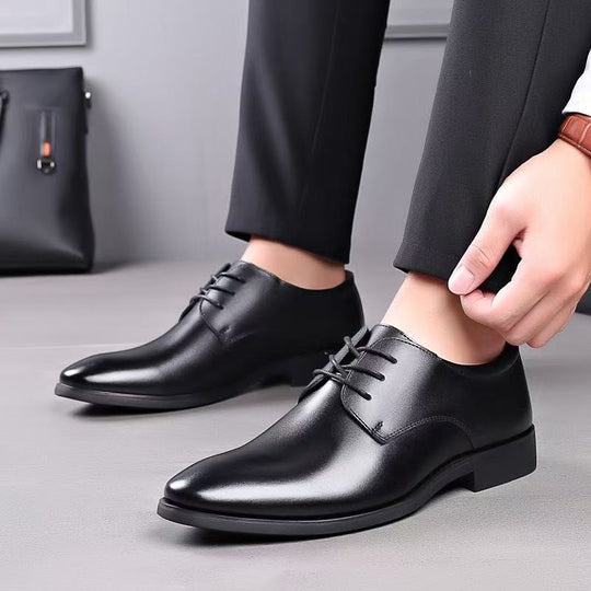 Herren Elegante Derby-Business-Schnürschuhe aus Glattleder mit schmaler Leiste Shop Nory