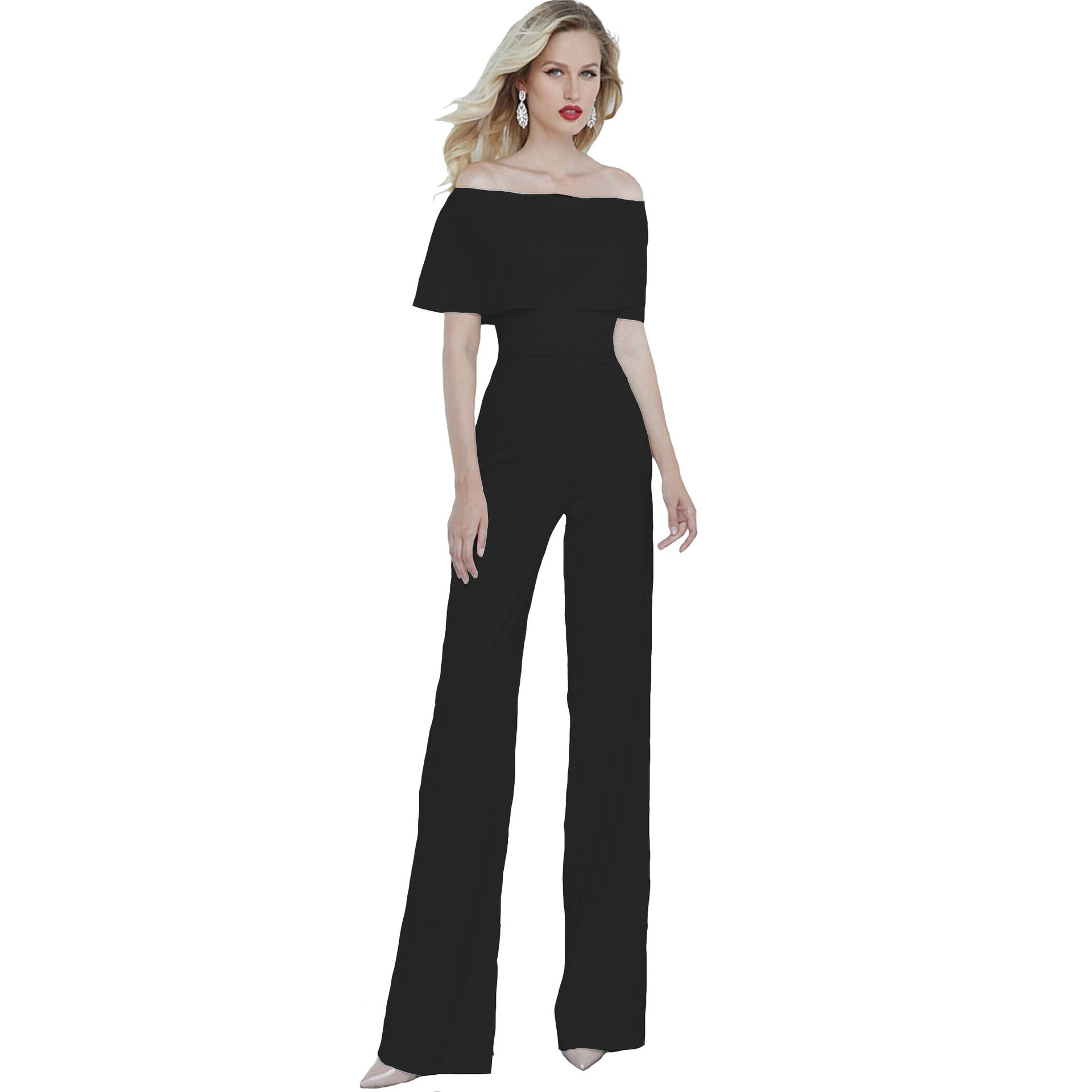 Shopnory | Eleganter V-Ausschnitt Jumpsuit