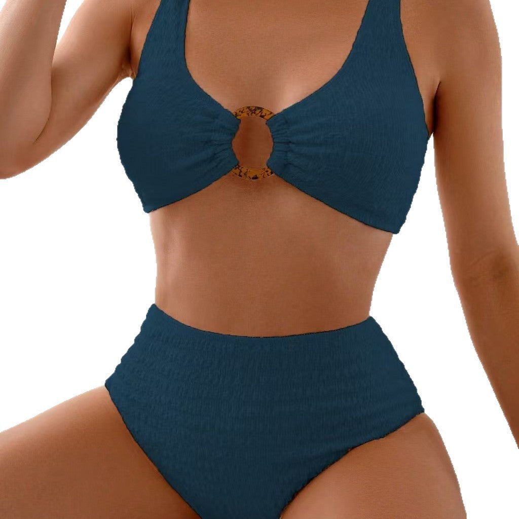 Damen Hochgeschlossene Bademode mit Schnitt und Detail