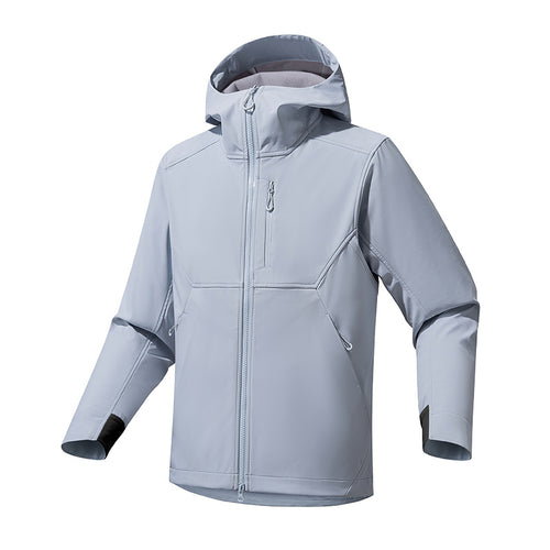 Herren Softshell‑Kapuzensweatjacke mit Stretch‑Windschutz, ergonomischem Schnitt und Brustreißverschluss Shop Nory