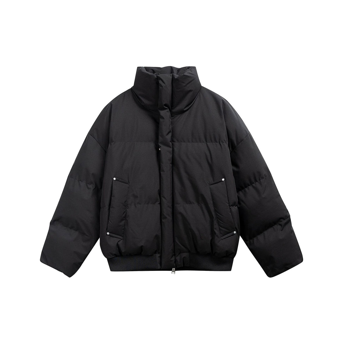 Damen Kurze wattierte Steppjacke im Boxy‑Cut mit hohem Stehkragen und Rippenbund Shop Nory