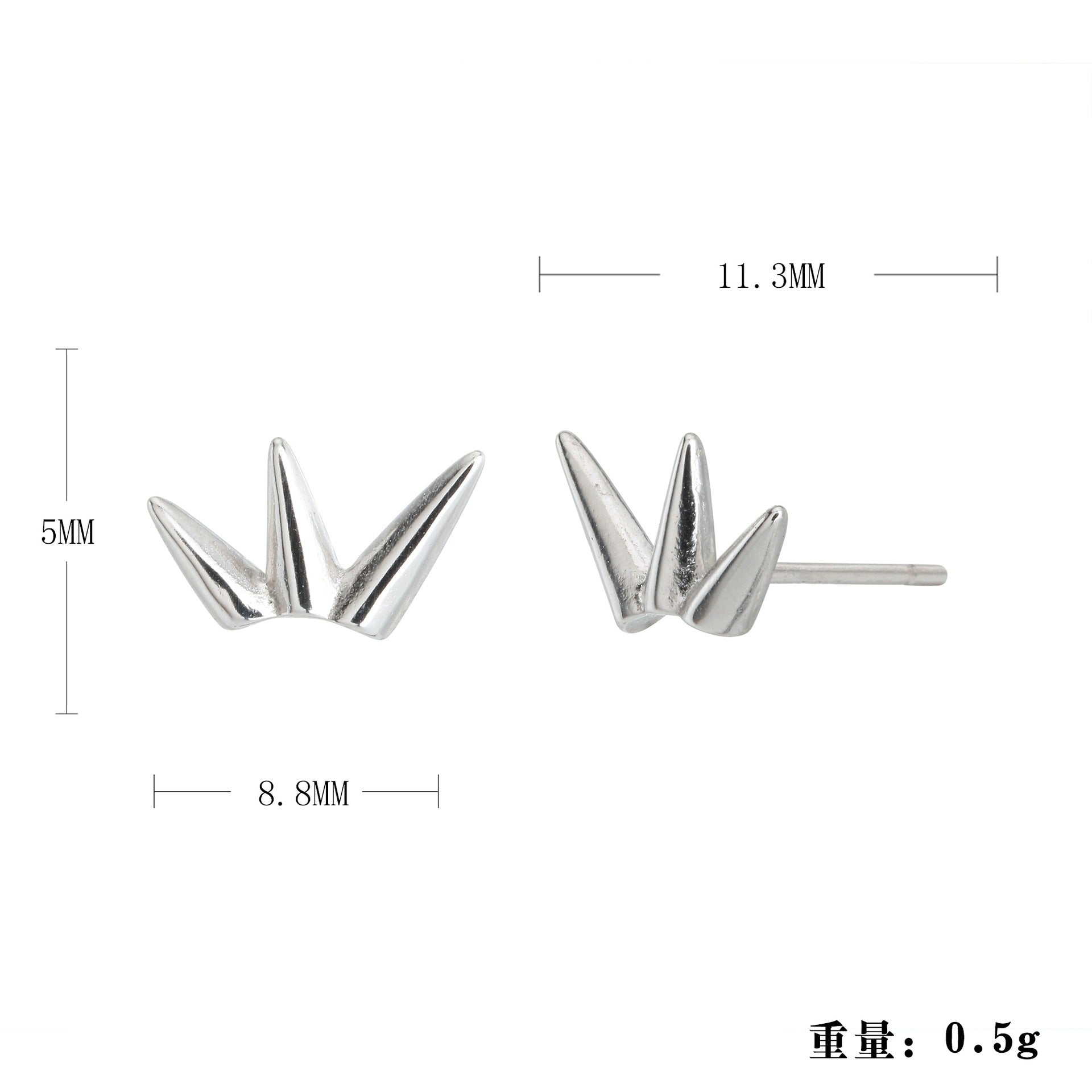 Damen Ohrstecker mit modernem Spikes-Design Shop Nory