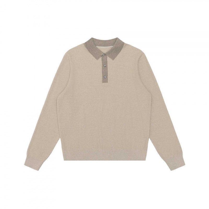 Unisex Feinstrick-Polopullover mit Henley-Knopfleiste und gerippten Bündchen Shop Nory