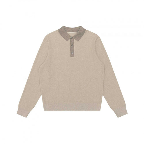 Unisex Feinstrick-Polopullover mit Henley-Knopfleiste und gerippten Bündchen Shop Nory
