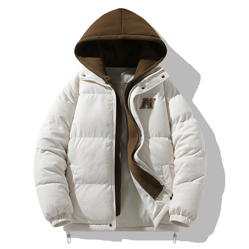 Herren Modische Steppjacke mit Kapuze Shop Nory