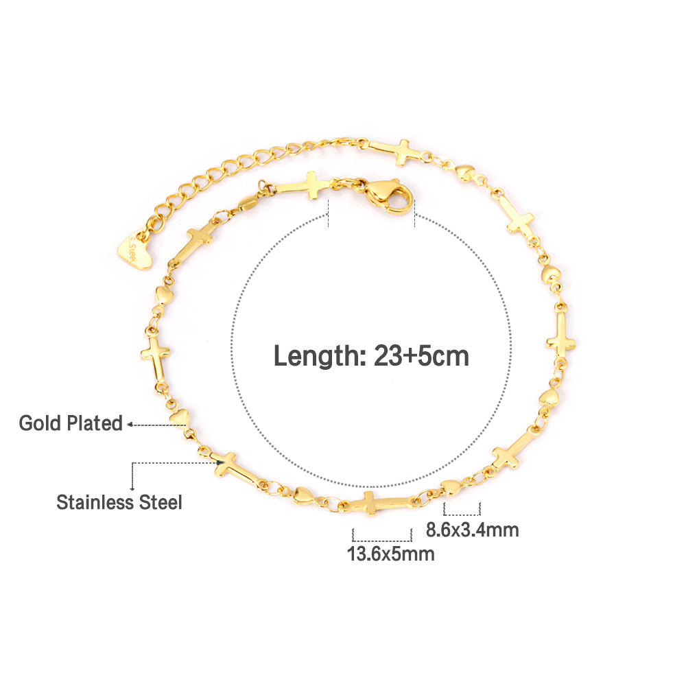 Damen Armband mit herzförmigem Design aus hochglanzpoliertem Edelstahl Shop Nory