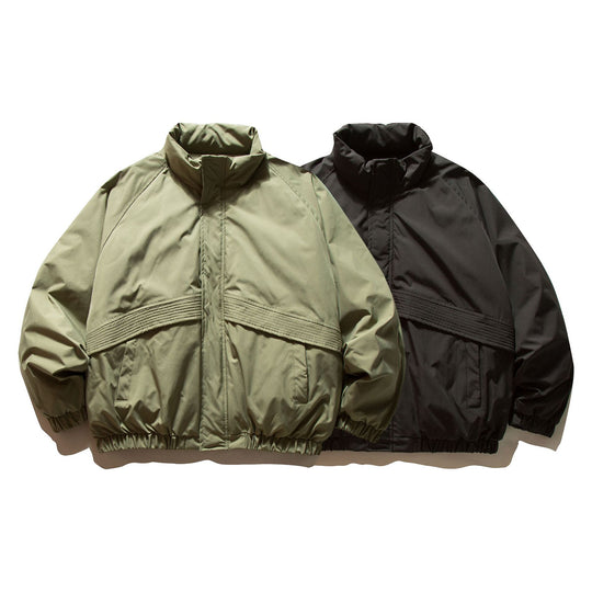 Herren Wattierter Boxy-Bomber mit hohem Stehkragen und elastischem Saum Shop Nory
