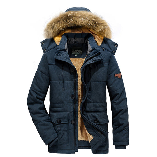 Herren Urbaner Steppparka mit warmer Teddy-Innenfütterung und Utility-Taschen Shop Nory