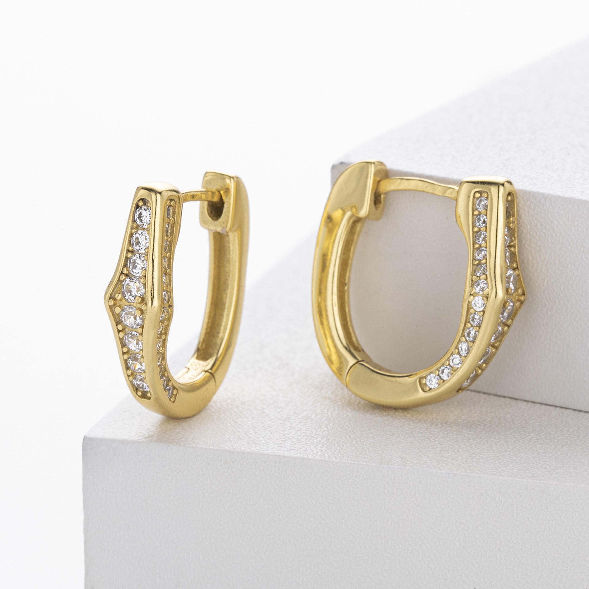 Damen Ohrhänger mit funkelnden Zirkon-Akzenten aus 925 Sterling Silber Shop Nory