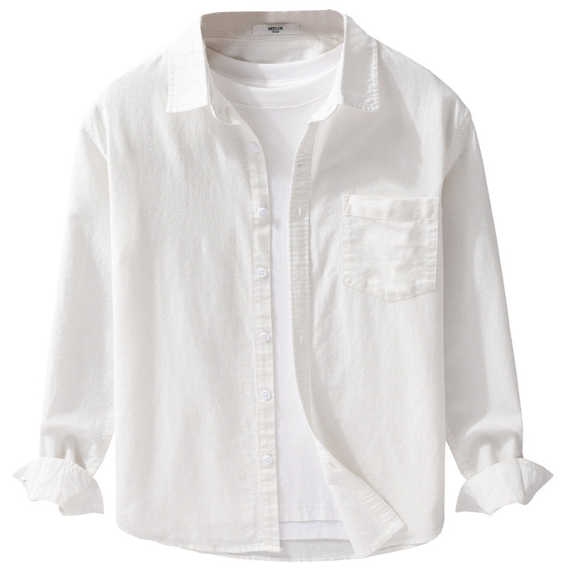 Herren Soft‑Touch Baumwollmix Overshirt im Layering‑Look mit Brusttasche Shop Nory