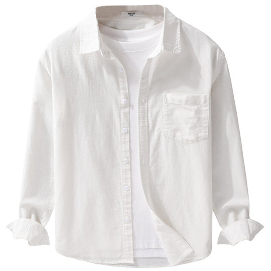 Herren Soft‑Touch Baumwollmix Overshirt im Layering‑Look mit Brusttasche Shop Nory