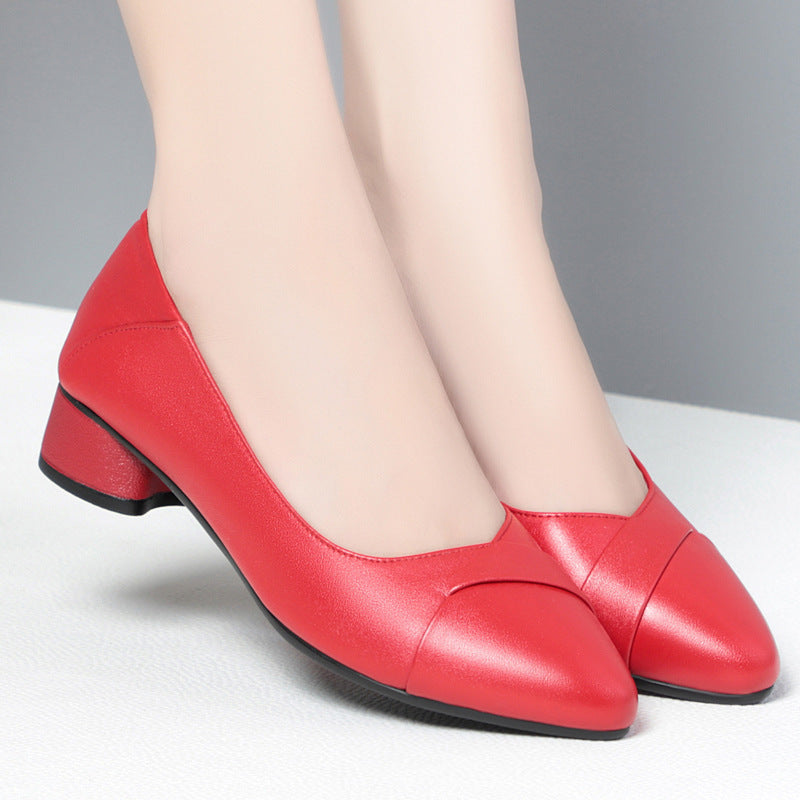 Damen Elegante Pumps mit geschmackvollem Rüschendetail und komfortablem Blockabsatz